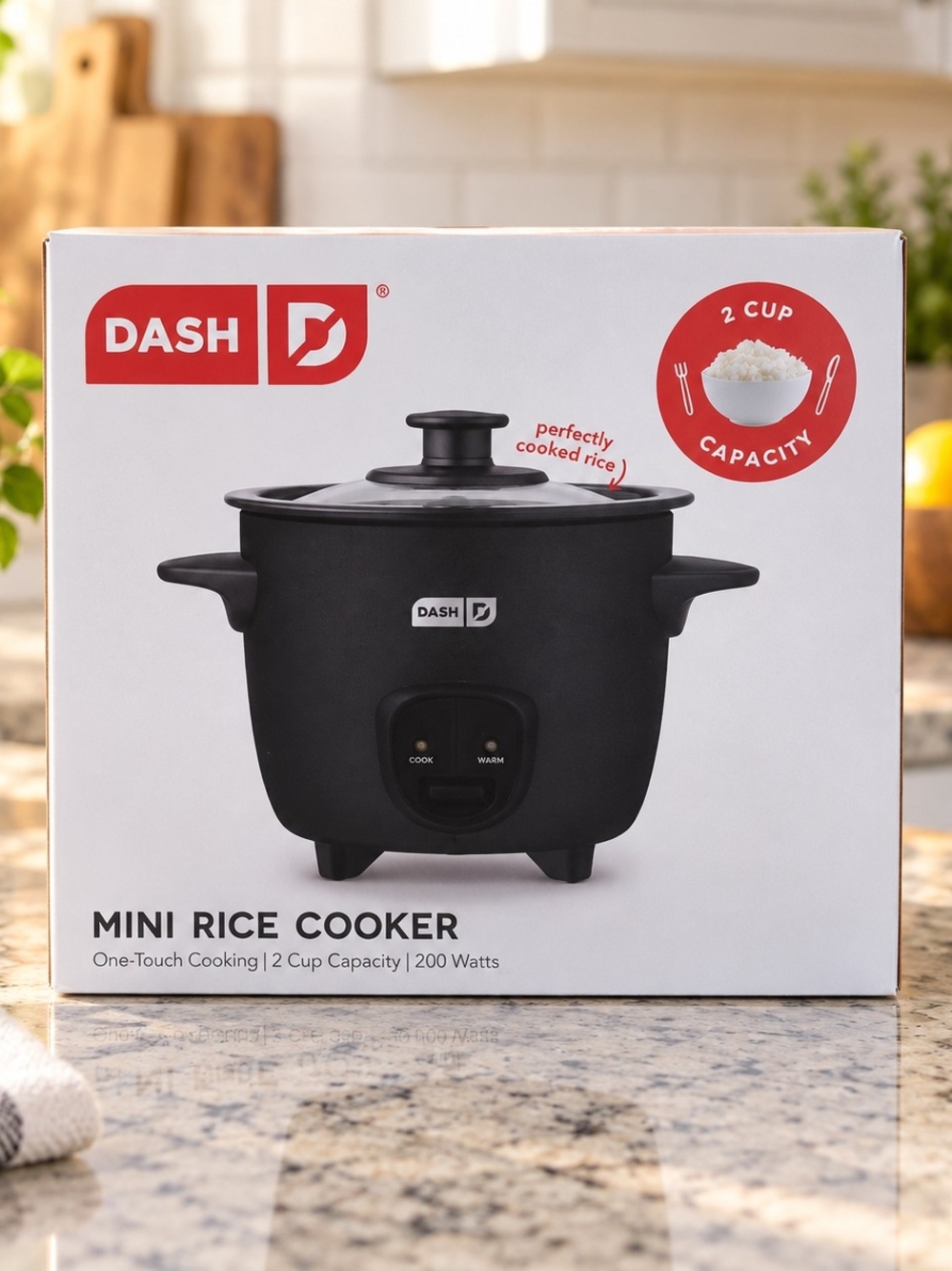 Ash Black Mini Rice Cooker | 2-Cup Dash Style